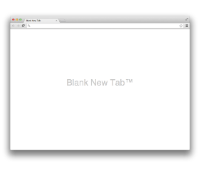 a blank New Tab page